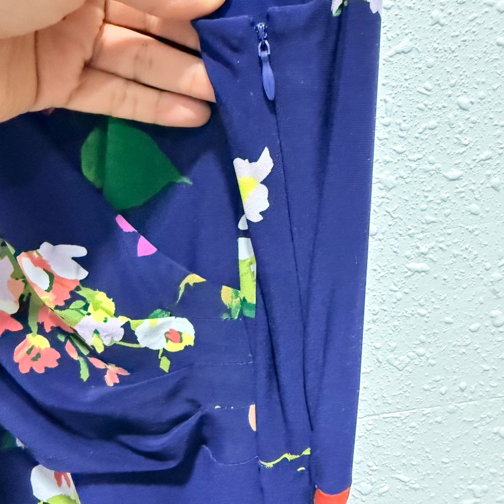 Ralph Lauren Navy Floral Midi Dress - Picture 5 of 9